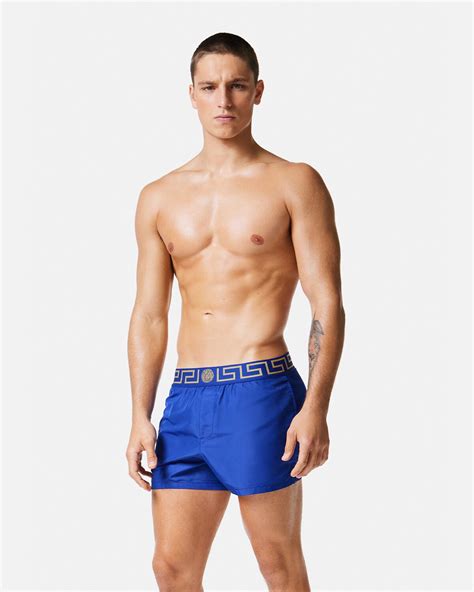 versace iconic swim shorts|greca border swim shorts.